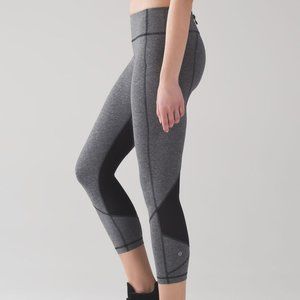 Lululemon Pace Rival Crop - Heathered Black